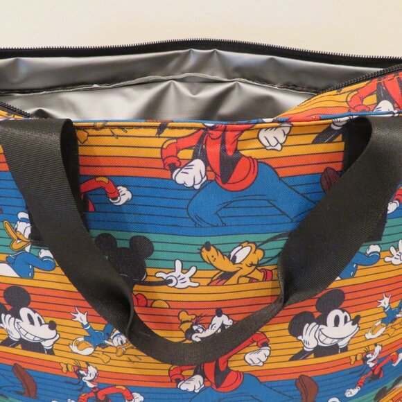Cooler Bag Large Soft Insulated Tote Mickey Mouse Donald Duck Pluto Picnic Time - Picture 11 of 12